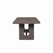 Pemberly Row 83 Inch Dining Table Pedestal Base in Dark Ash Gray Solid Wood
