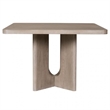Pemberly Row Square Counter Height Table Pedestal Base White Wash Oak Veneer