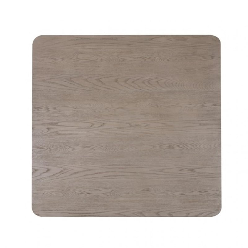 Pemberly Row Square Counter Height Table Pedestal Base White Wash Oak Veneer