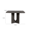 Pemberly Row Square Counter Height Dining Table Pedestal Base in Ash Gray Wood