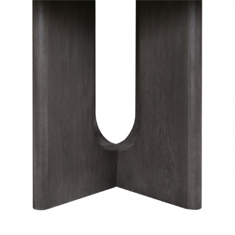 Pemberly Row Square Counter Height Dining Table Pedestal Base in Ash Gray Wood