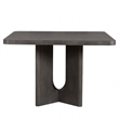 Pemberly Row Square Counter Height Dining Table Pedestal Base in Ash Gray Wood
