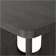 Pemberly Row Square Counter Height Dining Table Pedestal Base in Ash Gray Wood