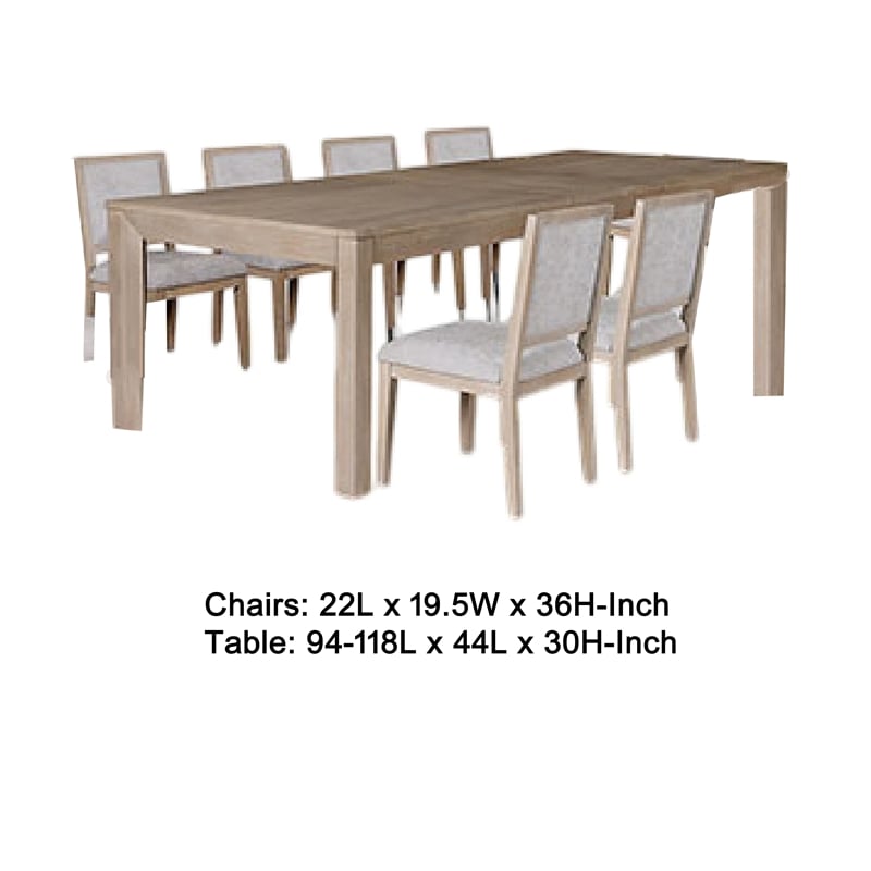 Pemberly Row 7 Piece Dining Table Set 94 to 118