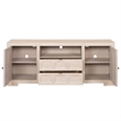 Pemberly Row 72 Inch TV Stand Console Storage Cabinets in Tawny Brown Wood