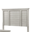 Pemberly Row Queen Size Bed with Tall Headboard Farmhouse White Oak Veneer Wood