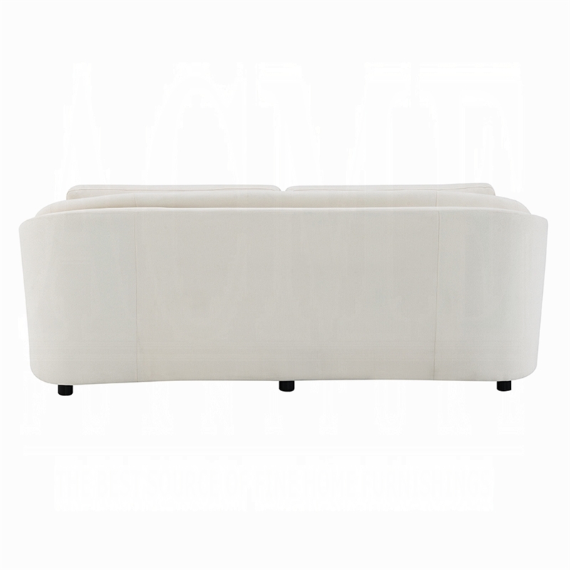 Pemberly Row 84 Inch Sofa 2 Lumbar Pillows in Beige Linen Modern Shape