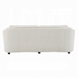 Pemberly Row 84 Inch Sofa 2 Lumbar Pillows in Beige Linen Modern Shape