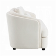 Pemberly Row 84 Inch Sofa 2 Lumbar Pillows in Beige Linen Modern Shape
