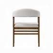 Pemberly Row Side Dining Chair Set of 2 in Gray Fabric Dark Walnut Brown Wood