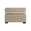 Pemberly Row Armless Chair 1 Pillow in Brown Microfiber Black Solid Wood
