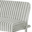 Pemberly Row Fold Out Futon Sofa Bed in Light Gray Modern Chrome Metal Legs
