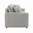 Pemberly Row 89 Inch Sleeper Sofa Full Fold Out Bed 2 Pillows in Gray Boucle