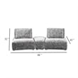 Pemberly Row Modular Curved 2 Seat Sofa in Light Brown Boucle Adjustable Back
