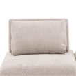 Pemberly Row Modular Curved 2 Seat Sofa in Light Brown Boucle Adjustable Back
