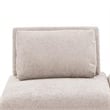 Pemberly Row Modular Curved 2 Seat Sofa in Light Brown Boucle Adjustable Back