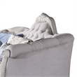 Pemberly Row 96 Inch Sofa 7 Throw Pillows Classical in Bone White Faux Leather