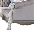 Pemberly Row 96 Inch Sofa 7 Throw Pillows Classical in Bone White Faux Leather