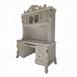 Pemberly Row 88 Inch Computer Desk and Hutch Victorian Classic in Bone White