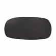 Pemberly Row 7 Piece Dining Table Set 6 Fabric Chairs 3D Cut Edges Black Wood