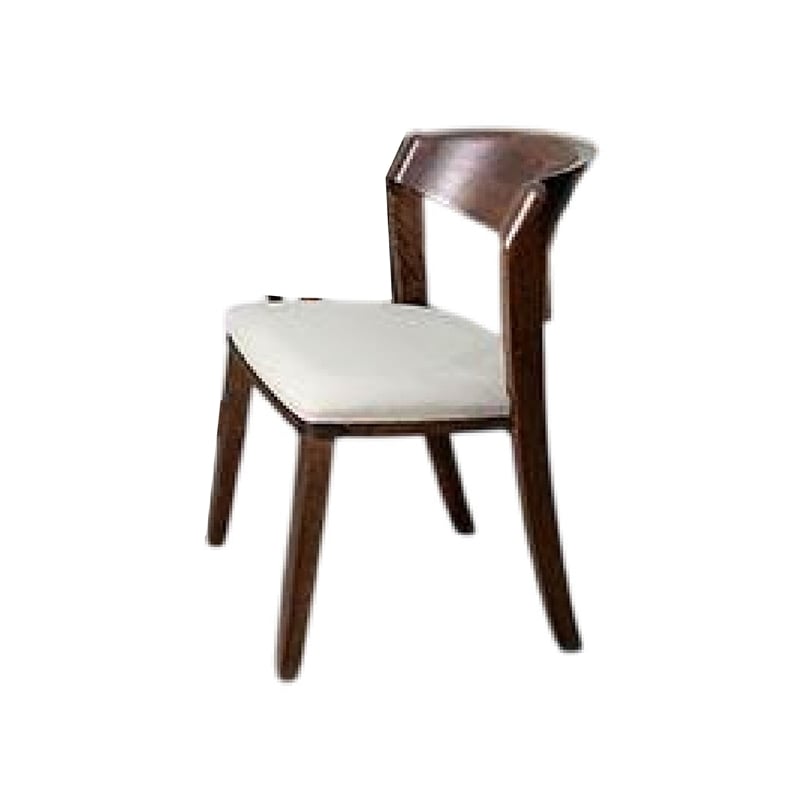 Pemberly Row 7 Piece Dining Table Set 6 Ivory Chairs 3D Edge Brown Solid Wood