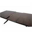 Pemberly Row 7 Piece Dining Table Set Extendable Ivory Fabric Chairs Brown Wood