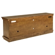 Pemberly Row 70 Inch TV Stand Media Cabinet 2 Doors 4 Shelves in Brown Wood