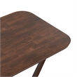 Pemberly Row 7 Piece Dining Table Set 6 Fabric Side Chairs Brown Full Solid Wood