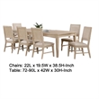 Pemberly Row 7 Piece Dining Table Set Extendable 6 Fabric Chairs Brown Wood