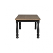 Pemberly Row 7 Piece Dining Table Set 6 Chairs Farmhouse Legs Black Rubberwood
