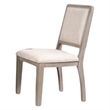 Pemberly Row 7 Piece Dining Table Set 6 Polyester Chairs Natural Brown Wood