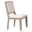 Pemberly Row 7 Piece Dining Table Set 6 Polyester Chairs Natural Brown Wood