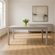 Pemberly Row 78 Inch Dining Table Farmhouse Rectangular in Natural Brown Wood