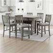 Pemberly Row 7 Piece Counter Height Dining Table and Chair Set Wire Brushed Gray