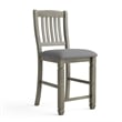 Pemberly Row 7 Piece Counter Height Dining Table and Chair Set Wire Brushed Gray
