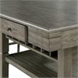 Pemberly Row 7 Piece Counter Height Dining Table and Chair Set Wire Brushed Gray