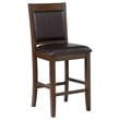 Pemberly Row 5 Pc Counter Height Dining Table & 4 Chairs Set in Brown 2 Shelves