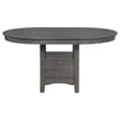Pemberly Row 5 Piece Dining Set in Gray 4 Padded Chairs Expandable Leaf