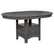 Pemberly Row 5 Piece Dining Set in Gray 4 Padded Chairs Expandable Leaf