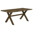 Pemberly Row 5 Pc Dining Table Set in Nutmeg Brown Finish 4 Padded Side Chairs
