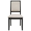 Pemberly Row 7 Piece Extendable Dining Table and 6 Chair Set in Black and Ivory