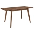 Pemberly Row 6 Piece Extendable Dining Table Bench 4 Chairs in Walnut Brown Gray