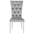 Pemberly Row 5 Piece Dining Table Set Modern Gray Faux Marble Top 4 Side Chairs