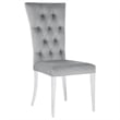 Pemberly Row 7 Piece Dining Table Set Modern Gray Faux Marble Top 6 Side Chairs