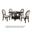 Pemberly Row 5 Piece Dining Table Set Dark Brown Round Wood Top Storage Base