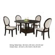 Pemberly Row 5 Piece Dining Table Set Dark Brown Round Wood Top Storage Base
