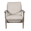 Pemberly Row Chair Handcrafted Washed Mango Wood Fabric Cushions Angled Legs
