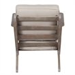 Pemberly Row Chair Handcrafted Washed Mango Wood Fabric Cushions Angled Legs