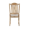 Pemberly Row 20 Inch Side Dining Chairs Set of 2 Open Slatted Turned Feet