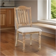 Pemberly Row 20 Inch Side Dining Chairs Set of 2 Open Slatted Turned Feet